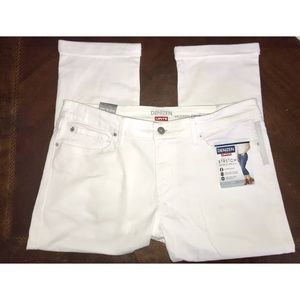Levi’s Denizen cropped jeans white size 14 NWT
